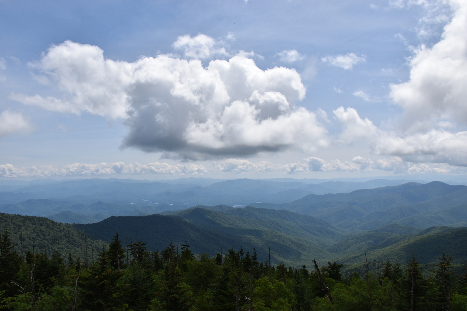 Clingman's Dome - Clouds and Mountains