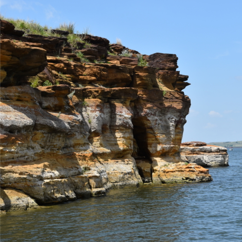 Wilson Lake Cliff closeup photo - Kansas